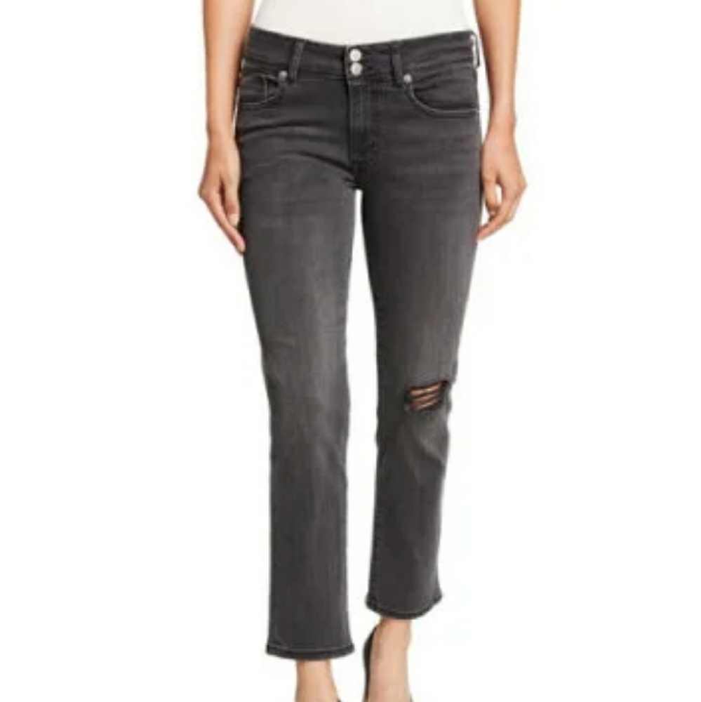 Hudson Ginny Distressed Cropped Jeans
